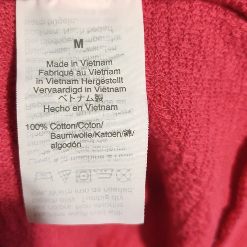 J.Crew Faux Wrap Pink Light Sweater Textured Crepe Crisp Berry Womens  Medium